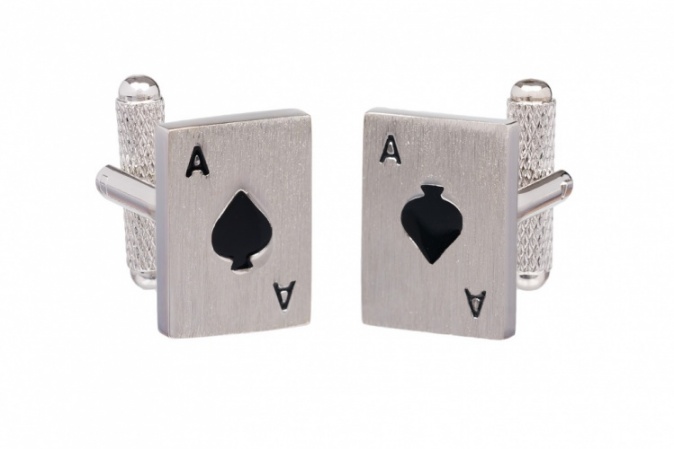 Ace of Spades Playing Card Cufflinks